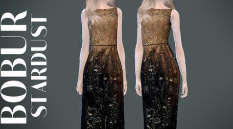 模拟人生4MOD：Bobur 星辰连衣裙