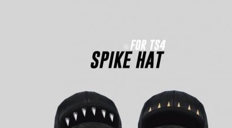 模拟人生4MOD：韩网饰品分流| SPIKE HAT| 黑色棒球帽