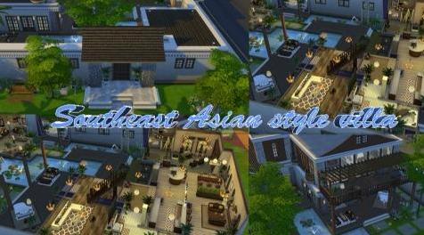模拟人生4MOD：【3DM-Sims小组】【原创】40X30 东南亚风格别墅
