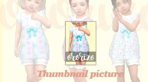 模拟人生4MOD：Toddler Playdate N01 - Dress Two Piece -... 童装