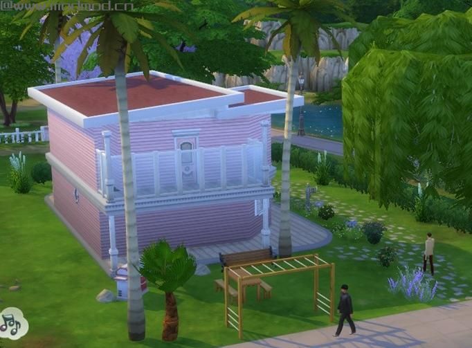 模拟人生4MOD：【原创】无添加mod - Pink小清新经济适用房 两层 +阳台 很舒适