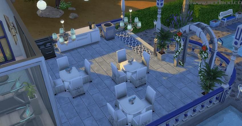 模拟人生4MOD： 【3DM-Sims小组】【原创】40X30 地中海风格别墅 适合一家三口~~~~~~