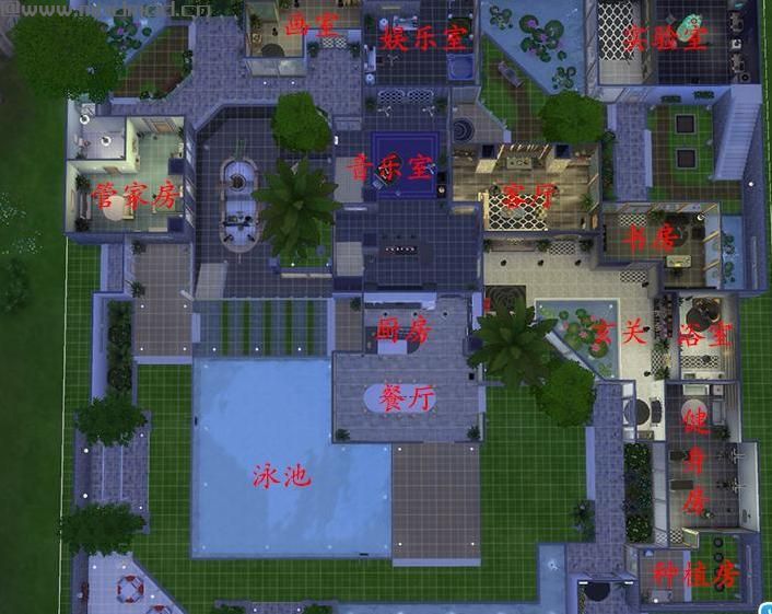  【3DM-Sims小组】【原创】50X50 全功能豪华别墅 现代风格~~~~~~房屋和自定义MOD已放下载！