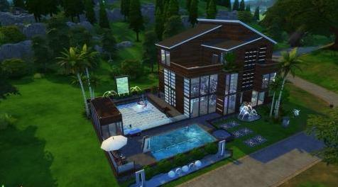 模拟人生4MOD：【3DM-Sims小组】宴会聚会的完美场所，俱乐部举办者的绝佳选择，30X40三层中等户型——名流奢华别墅，土豪的别墅