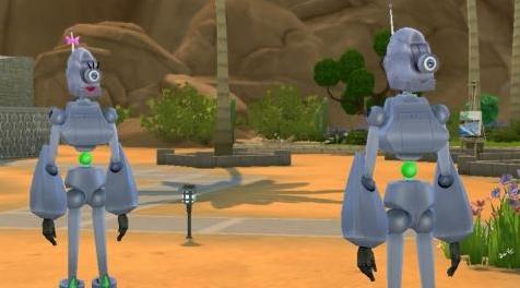 模拟人生4MOD：一款男女通用机器人造型道具服(补上机器人独立角色档) by Esmeralda(绝搞系列)