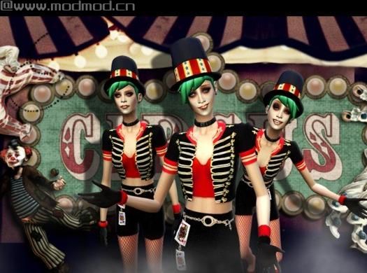 模拟人生4MOD：女性马戏团风制服 by MissFortune