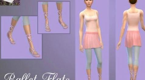 模拟人生4MOD：女性芭蕾平底鞋 by Cocobuzz