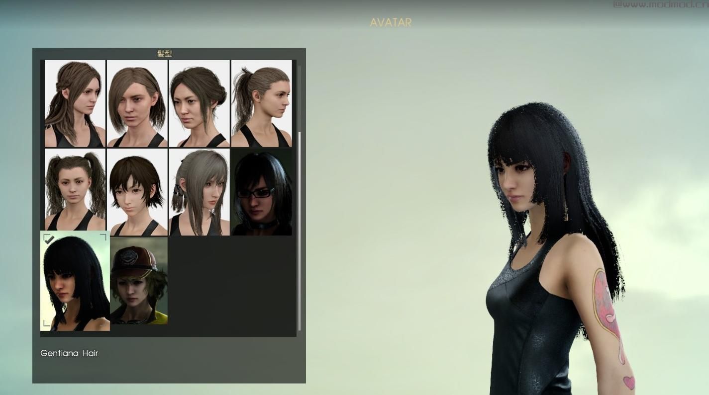 最终幻想15MOD：Gentiana Hair (Comrades, Female hair)