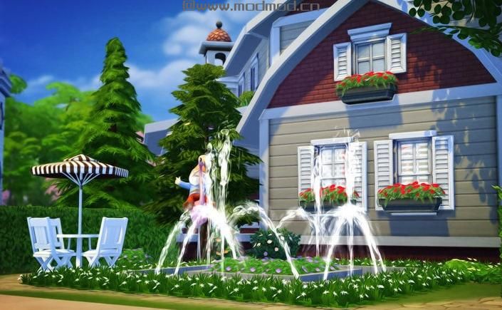 模拟人生4MOD：【3DM-Sims小组】淡雅出品----圣诞小屋 30*20 （话说有点早）