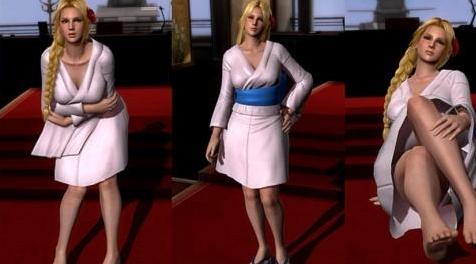 死或生5MOD： DOA5LR Mod：Heinsna White-Blue Kimono