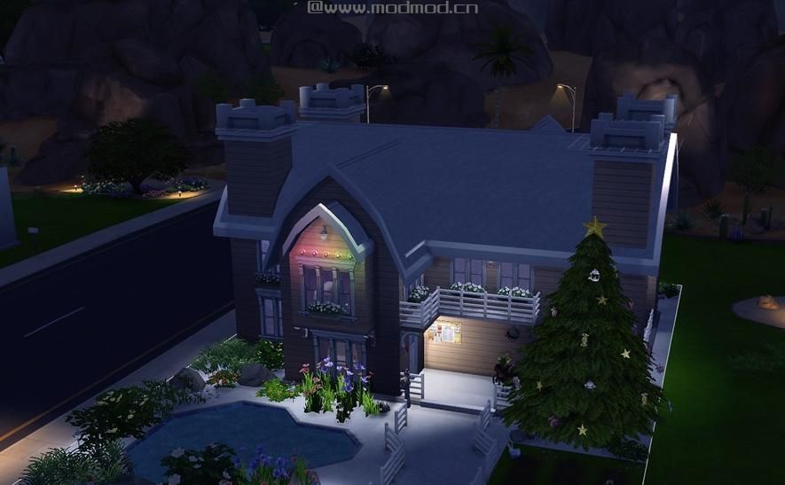 圣 诞 小 木 屋 初 雪