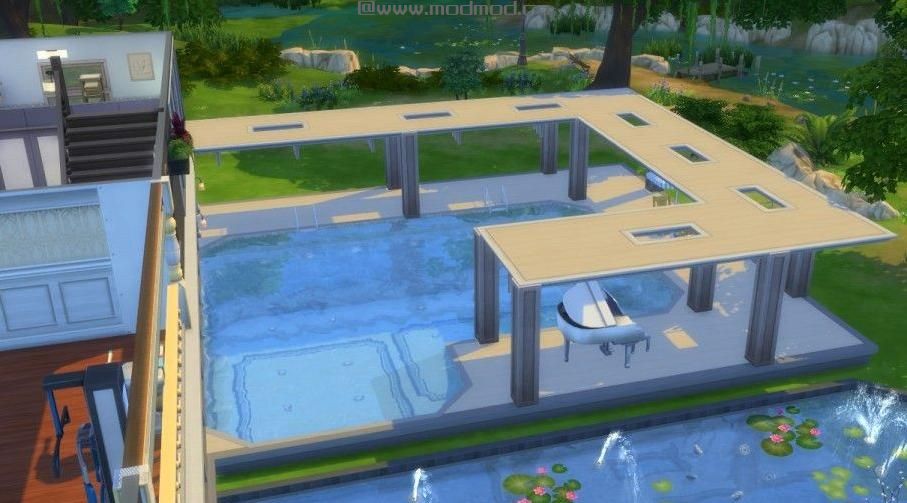 【弥花小筑】50X50，室内花园，空中花园，钓鱼池，对称设计~