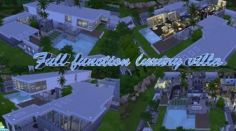 模拟人生4MOD： 【3DM-Sims小组】【原创】50X50 全功能豪华别墅 现代风格~~~~~~房屋和自定义MOD已放下载！