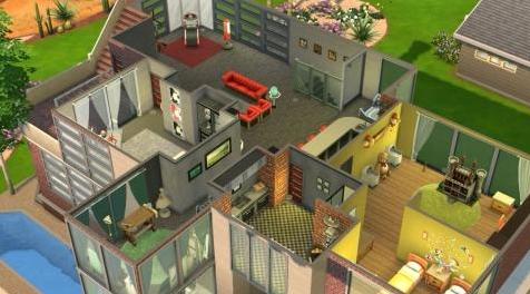 模拟人生4MOD：30X20文艺青年之家 水泥+果砖的重口设计