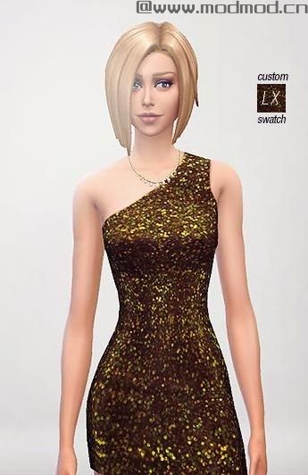 模拟人生4MOD：斜肩礼服 不知有人发过没