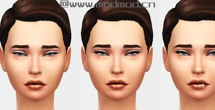 模拟人生4MOD：女性朋克鼻环唇环 by PureSims