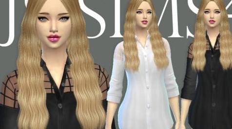 模拟人生4MOD：女性气质衬衫 by js-sims