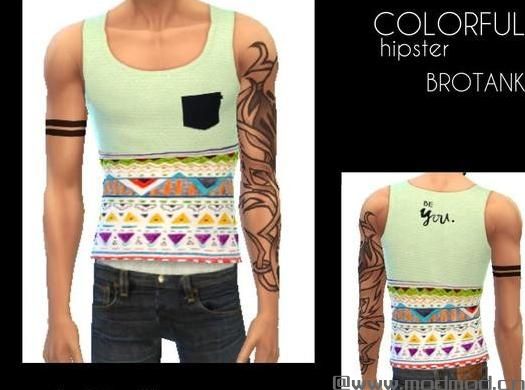 模拟人生4MOD：男性套件鞋+裤子+T恤 by tiffybee