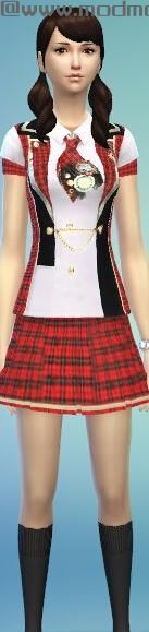 模拟人生4MOD：akb48少女偶像日式制服
