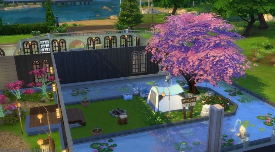 【弥花小筑】50X50，室内花园，空中花园，钓鱼池，对称设计~