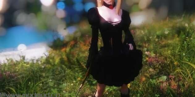 上古卷轴5：天际MOD：Hentai Dark Rose非常华丽的哥特式洛丽塔礼服（包含U身和C身）