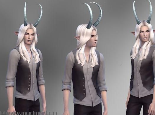 模拟人生4MOD：男女可用伊利丹的角 by notegain