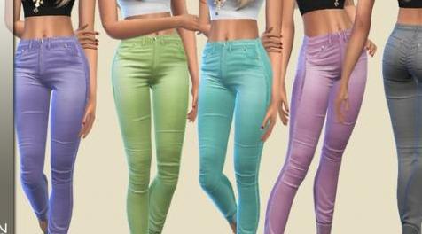 模拟人生4MOD：Birba32 Spring Colorful Pants-春日五彩缤纷裤子