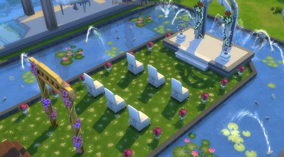 【弥花小筑】50X50，室内花园，空中花园，钓鱼池，对称设计~