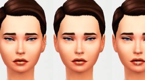 模拟人生4MOD：女性朋克鼻环唇环 by PureSims