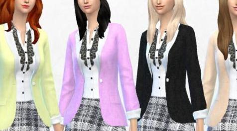 模拟人生4MOD：粉嫩小西服外套(绝对赞！！)