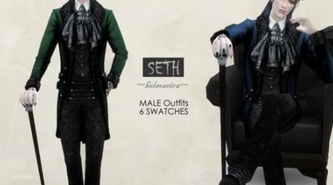 模拟人生4MOD：SETH - Male Outfits - Vampire Needed 男性衣服