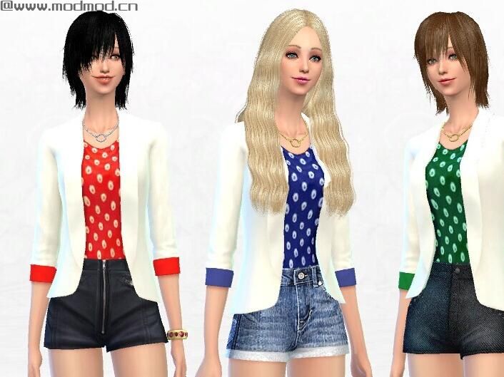 模拟人生4MOD：粉嫩小西服外套(绝对赞！！)