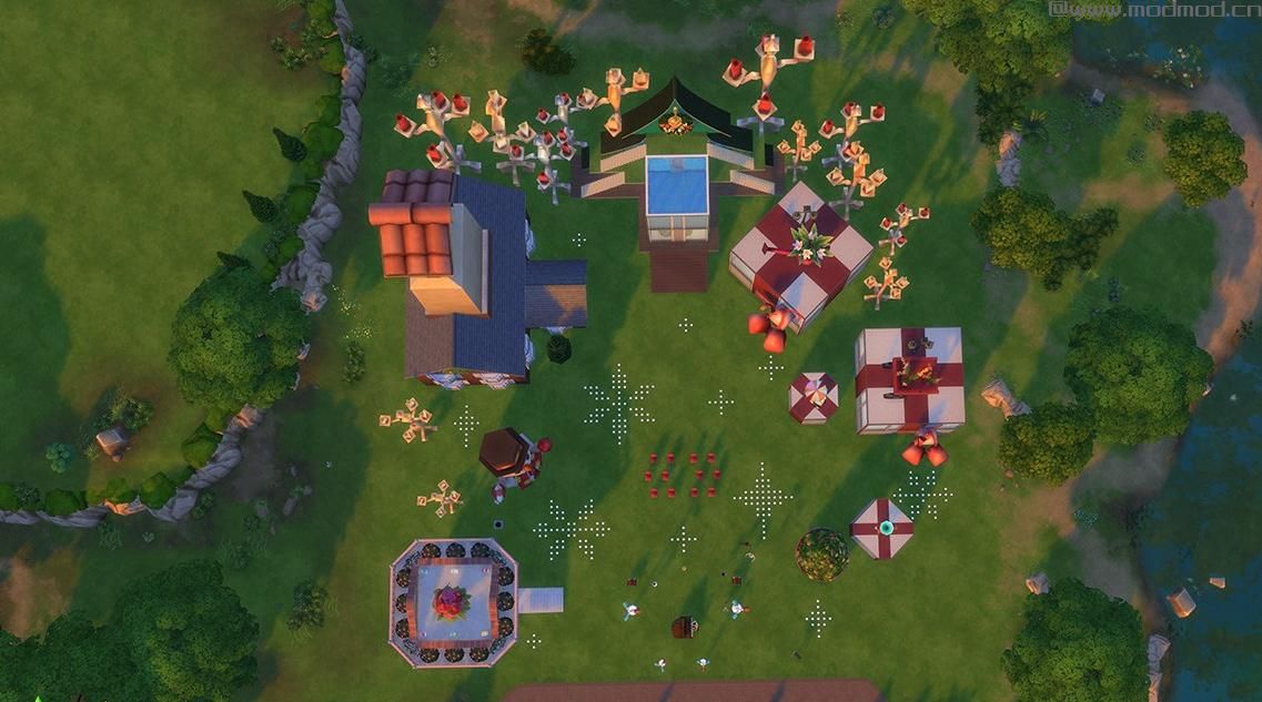 【3DM-Sims小组】夜晚的圣诞派对，灯火通明的世界，一直high到天亮，high到过年