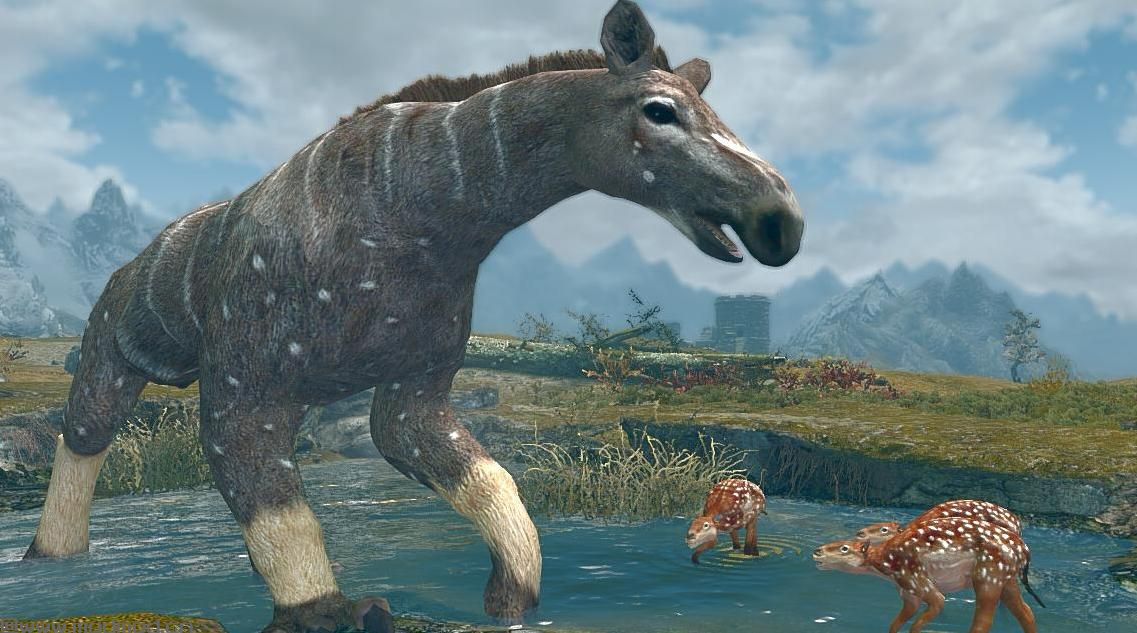 上古卷轴5：重置版MOD：摩洛普斯和黎明马-米哈伊尔怪兽和动物(米冰雹浸没式附加物-巨型动物)