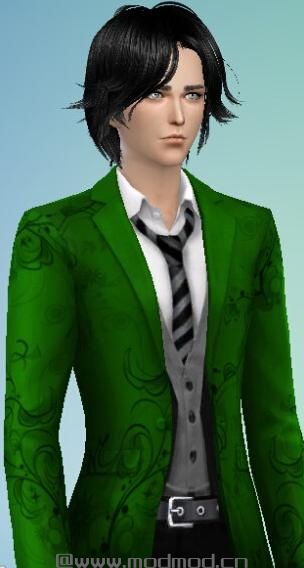 模拟人生4MOD：男士专用】=======秀气花纹西装制服=========by fff6667