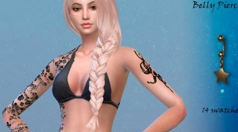 模拟人生4MOD：[Suzue] Star Belly Piercing 脐环