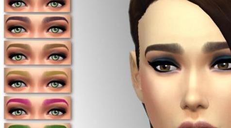 模拟人生4MOD：【眉毛MOD】女性平直眉 by altea127