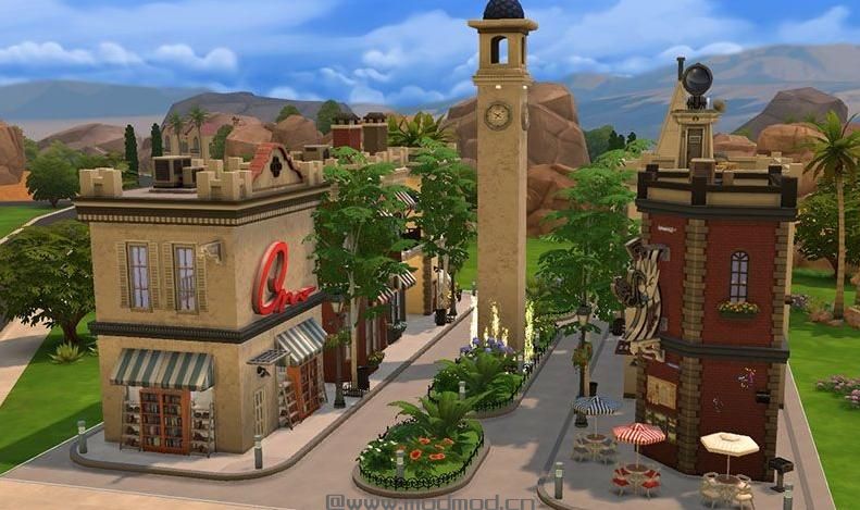 模拟人生4MOD：时 钟 塔 广 场