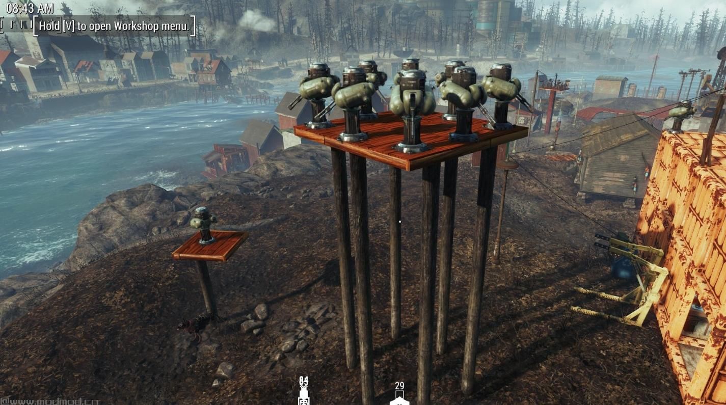辐射4MOD：[汉化]圆木栅栏围墙v1.0(Log Fence Walls)~