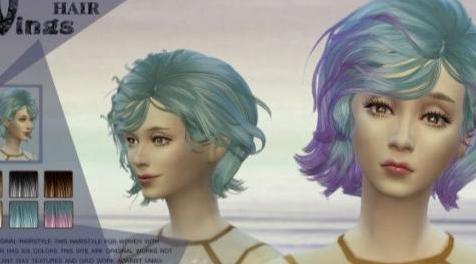 模拟人生4MOD：[WINGS HAIR] WINGS SIMS4 原创发型分享