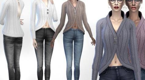 模拟人生4MOD：Deskwa outfit 性感毛衣