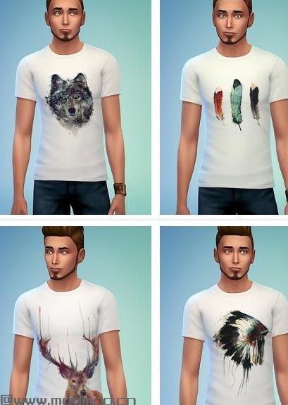 模拟人生4MOD：几件男T恤加一件裤子