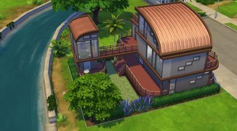 模拟人生4MOD：【20*15】巧克力色调的小别墅