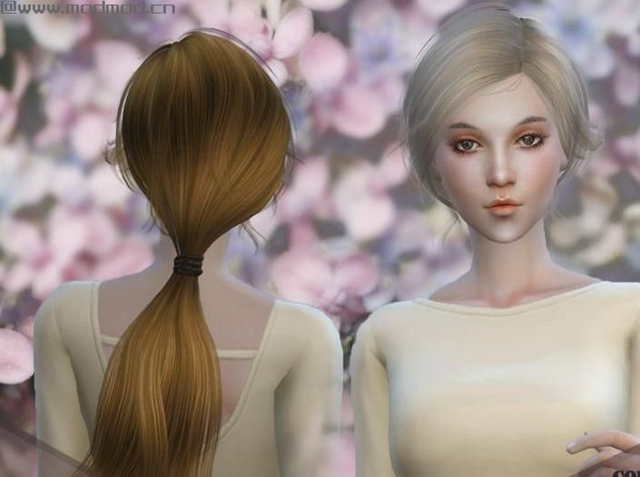 模拟人生4MOD：Wings hair sims4 F EIFO805 小清新女发一顶