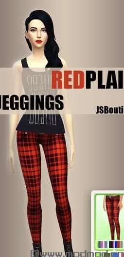 模拟人生4MOD：女式红黑条纹长裤+牛仔长裤