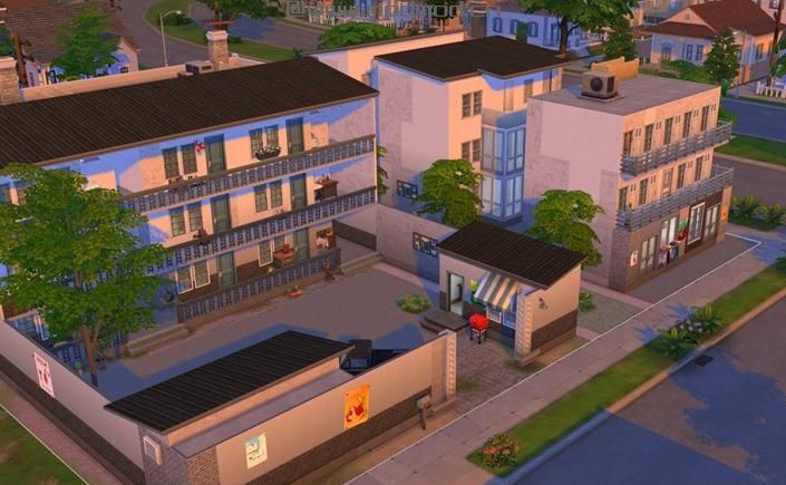 待拆迁的老式中国小区 工厂宿舍 麻将 小旅馆