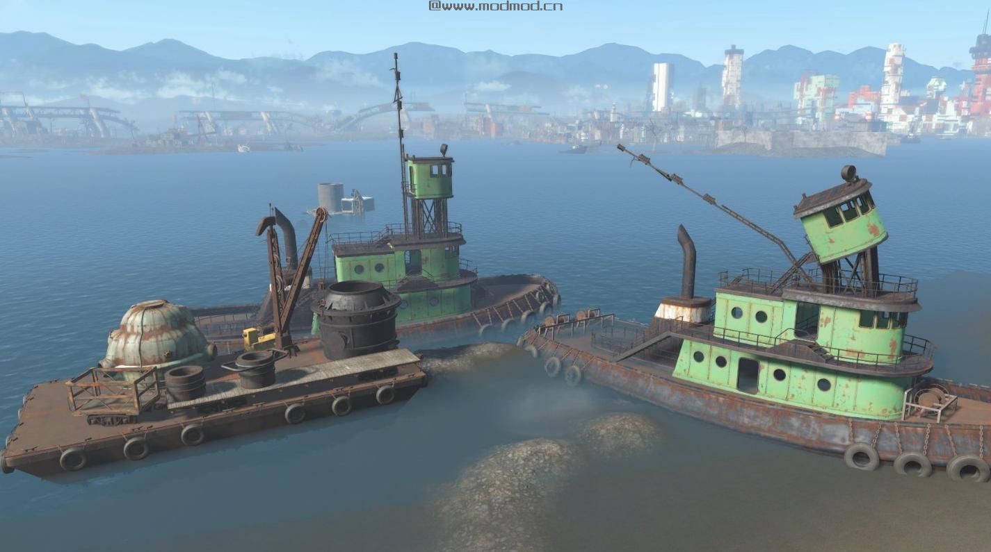 辐射4MOD：【汉化】Craftable Greebles v1.5原创工业风装饰部件&mdash;加入静态船只