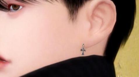 模拟人生4MOD：chrome+hearts+earring 男士耳钉