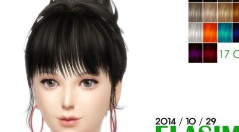 模拟人生4MOD：【发型MOD】女性柠檬家丸子盘发3T4 by ELA