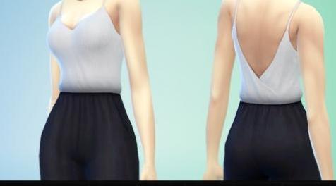 模拟人生4MOD：女式复古气质连体装